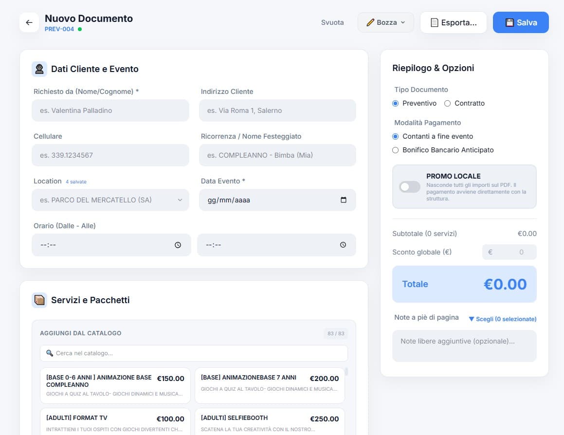 Movida Quotes — Smart Proposal & Contract Generator